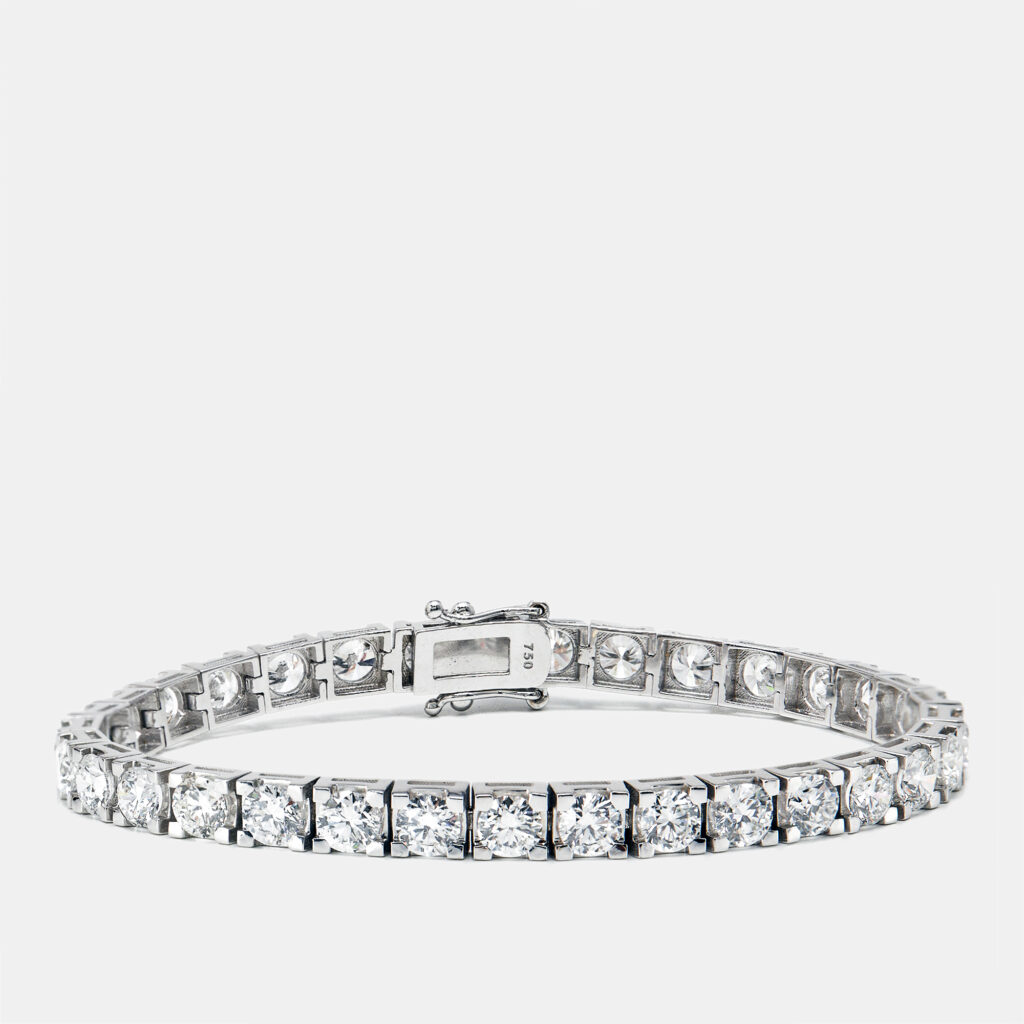 luxury-women-the-diamond-edit-new-fine-jewelry-p1169222-004.jpg 9.10 cts Round Brilliant Cut Lab Grown Diamonds 18k White Gold Tennis Bracelet