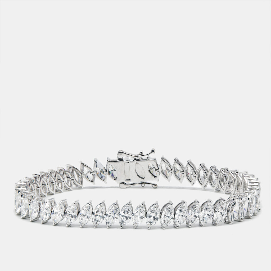 luxury-women-the-diamond-edit-new-fine-jewelry-p1169229-002.jpg 15.31 cts Marquise Brilliant Cut Lab Grown Diamonds 18k White Gold Tennis Bracelet