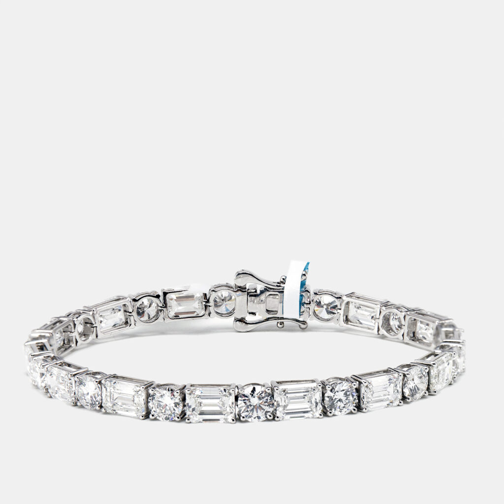 luxury-women-the-diamond-edit-new-fine-jewelry-p1169231-004.jpg 21.86 cts Round and Emerald Cut Lab Grown Diamonds 18k White Gold Tennis Bracelet