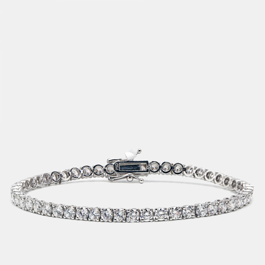 luxury-women-the-diamond-edit-new-fine-jewelry-p1169232-001.jpg 5.40 cts Round Brilliant Cut Lab Grown Diamonds 18k White Gold Tennis Bracelet