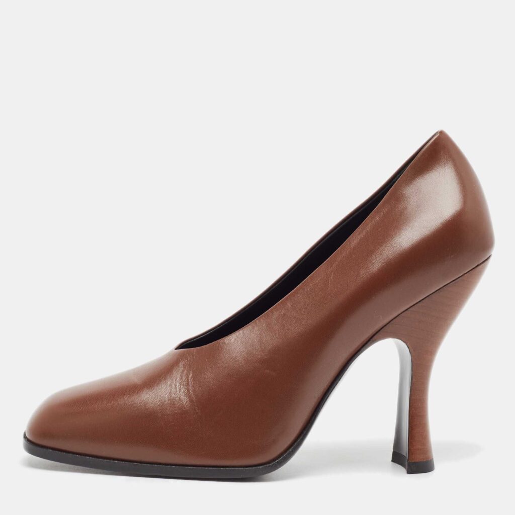 luxury-women-the-row-new-shoes-p1042550-003 The Row Brown Leather Jade Pumps Size 36