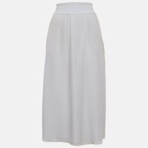Theory Light Blue Silk Flared Midi Skirt L
