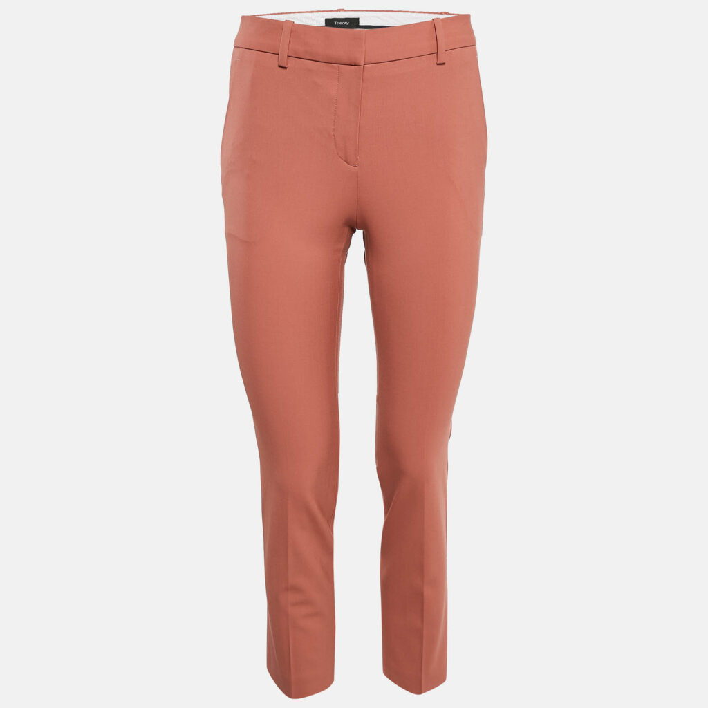 luxury-women-theory-used-clothes-p1083078-001 Theory Pink Traceable Wool Treeca Pants XS