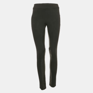 Theory Black Leather Trim Jersey Leggings S