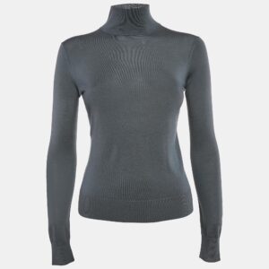 Theory Grey Wool Knit Turtle Neck Sweater XS