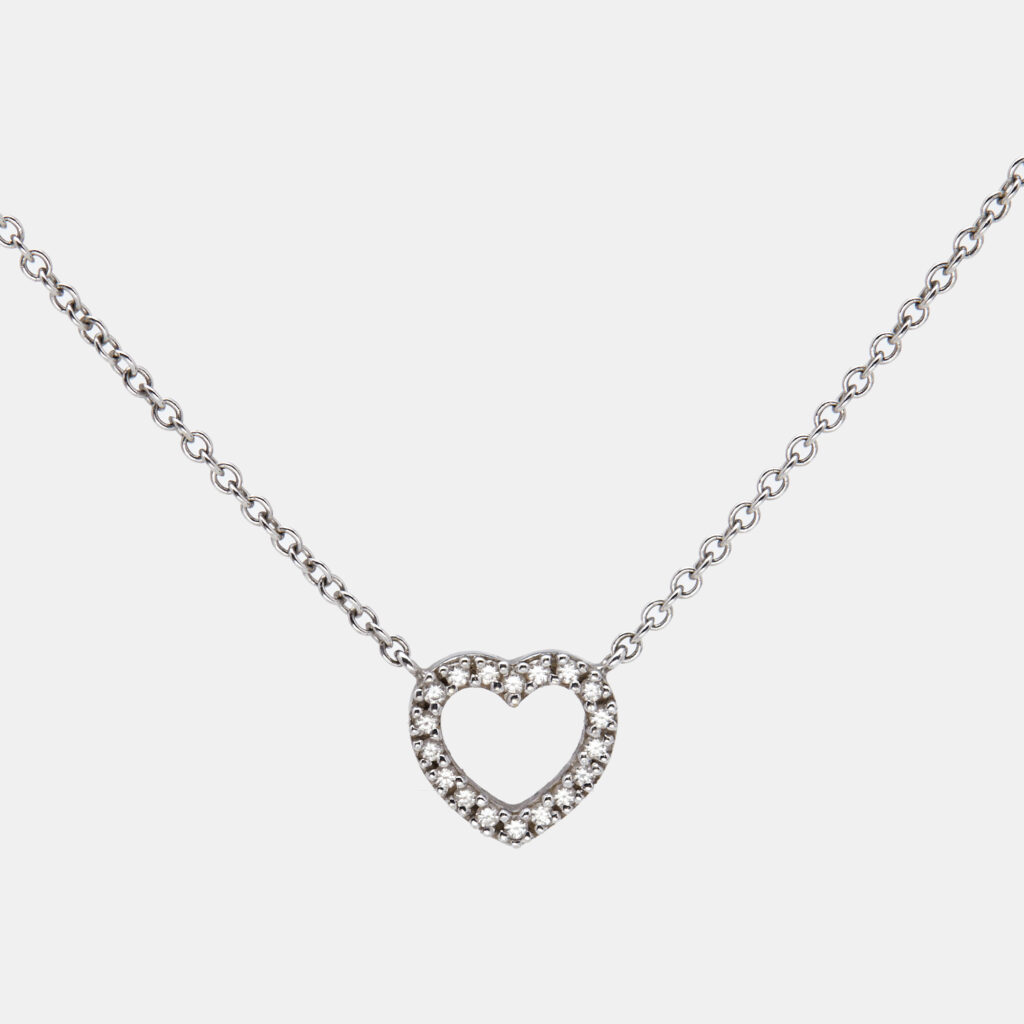luxury-women-tiffany-co-used-fine-jewelry-p1054588-004 Tiffany & Co. Mini Metro Heart 18k White Gold Necklace