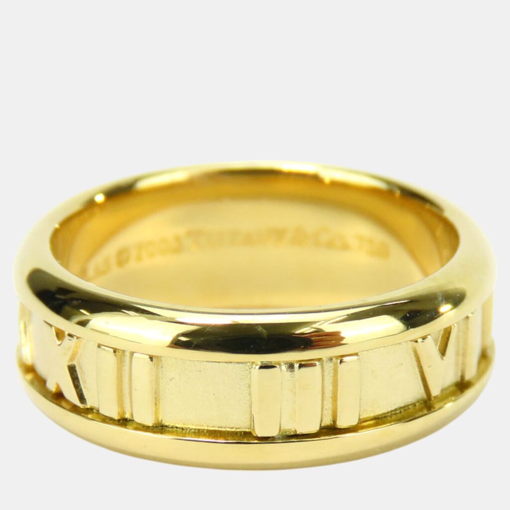 Tiffany & Co Atlas 18K Yellow Gold Ring EU 51