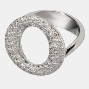 Tiffany & Co. 18K White Gold and Diamond Elsa Peretti Sevillana Diamond Ring EU 52.5
