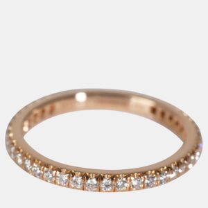 Tiffany & Co. 18K Rose Gold and Diamond Soleste Band Ring EU 50