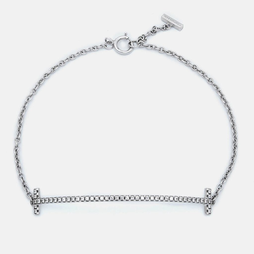 luxury-women-tiffany-co-used-fine-jewelry-p1093351-005 Tiffany & Co. T Smile Diamonds 18k White Gold Bracelet
