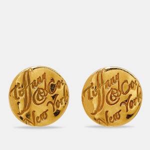 Tiffany & Co. Notes 18k Yellow Gold Stud Earrings