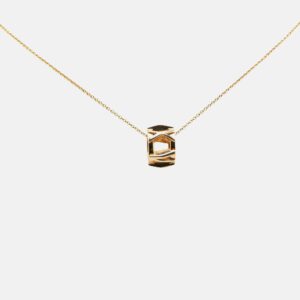 Tiffany & Co. 18K Yellow Gold Atlas X Open Pendant Necklace