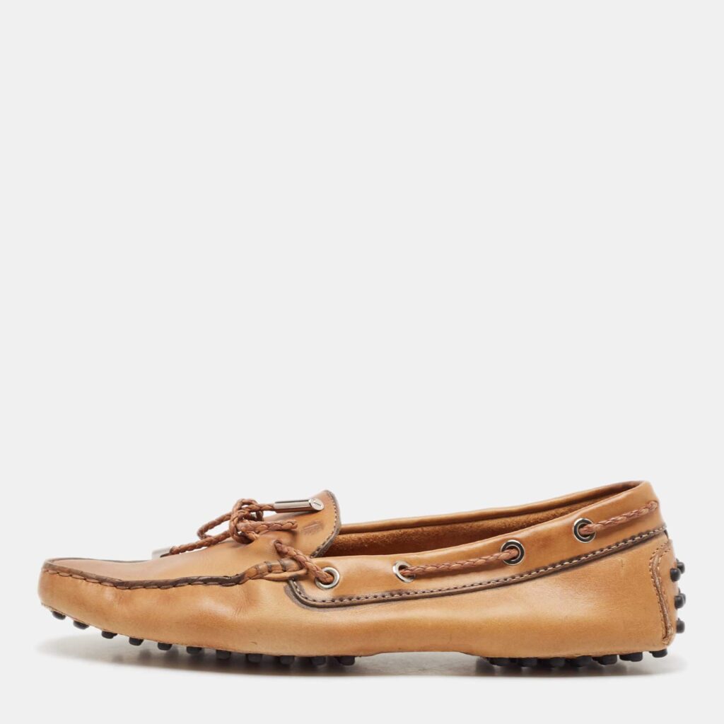 Tod's Brown Leather Penny Loafers Size 38