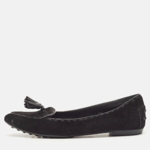 Tod's Black Suede Smoking Slippers Size 38