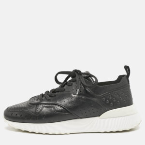 Tod's Black Leather Fondo Sportivo Sneakers Size 41