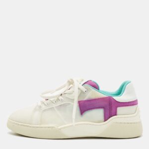 Tod's Multicolor Leather and Net Lace Up Sneakers Size 37.5