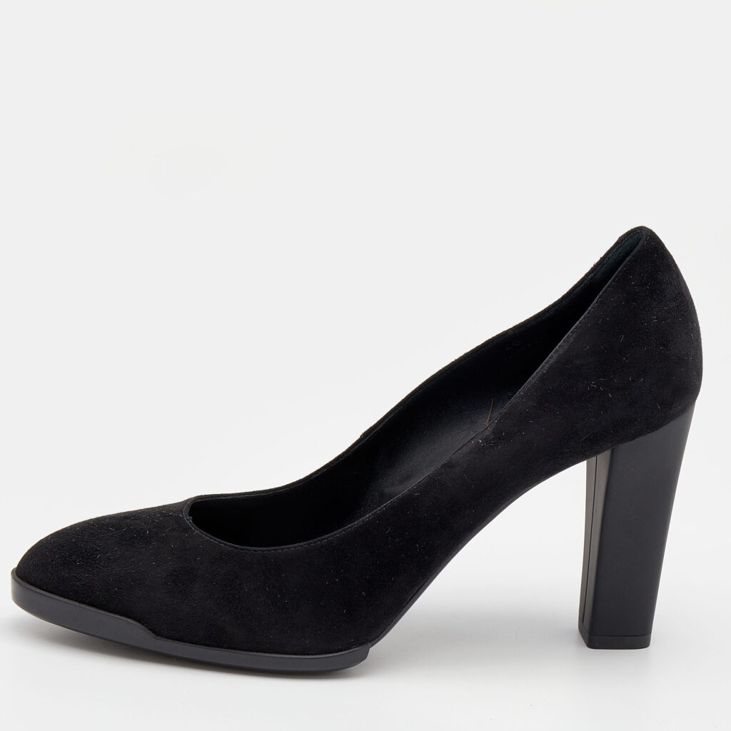 luxury-women-tods-used-shoes-p656471-002 Tod's Black Suede Pumps Size 40
