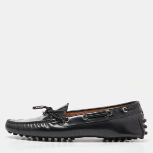 Tod's Black Patent Leather Slip On Loafers Size 36