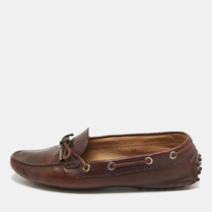 Tod's Brown Leather  Slip On Loafers Size 38