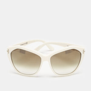 Tom Ford Ivory White/Brown Gradient TF317 Angelina Butterfly Sunglasses