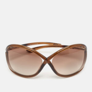 Tom Ford Brown Gradient Whitney TF9 Oversized Sunglasses