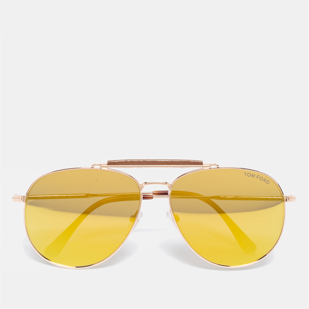 luxury-women-tom-ford-used-accessories-p631680-001-2 Tom Ford Havana Brown Sean TF536 Aviator Mirrored Sunglasses