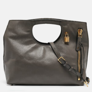 Tom Ford Grey Leather Alix Shoulder Bag