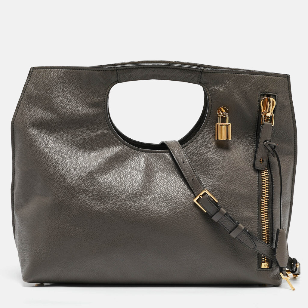 luxury-women-tom-ford-used-handbags-p1117040-018 Tom Ford Grey Leather Alix Shoulder Bag
