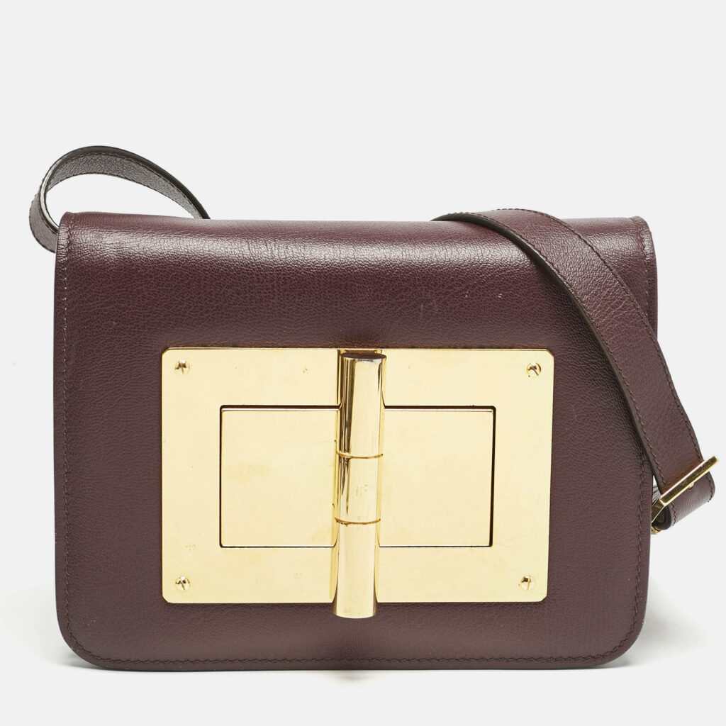 luxury-women-tom-ford-used-handbags-p1162080-018.jpg Tom Ford Burgundy Leather Small Natalia Crossbody Bag