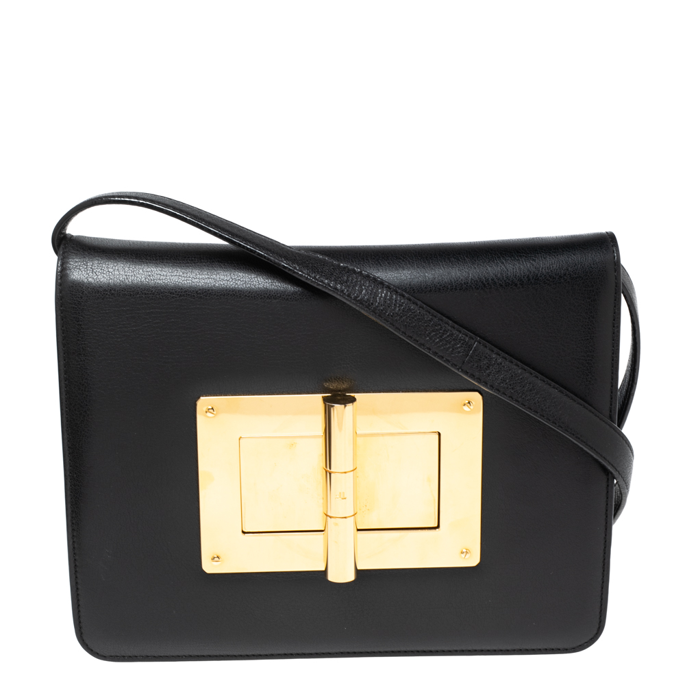luxury-women-tom-ford-used-handbags-p619169-009-2 Tom Ford Black Leather Large Natalia Shoulder Bag