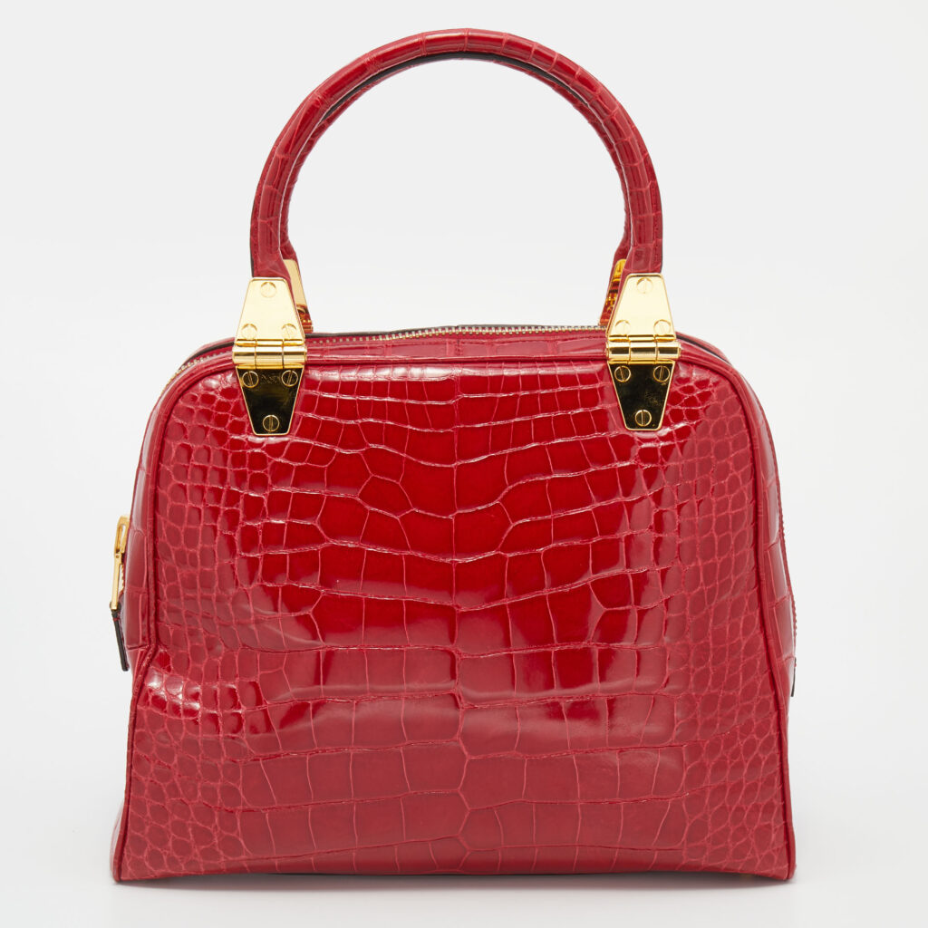 luxury-women-tom-ford-used-handbags-p646637-001-2 Tom Ford Red Crocodile Leather Tote