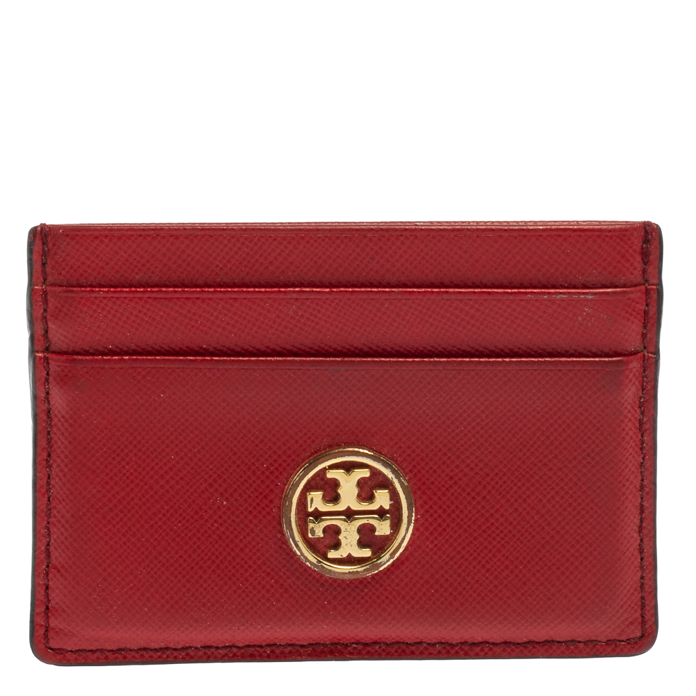 luxury-women-tory-burch-used-handbags-p386829-007 Tory Burch Red Leather Robinson Card Holder