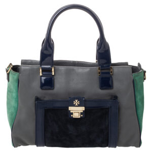 Tory Burch Multicolor Suede And Leather Tote