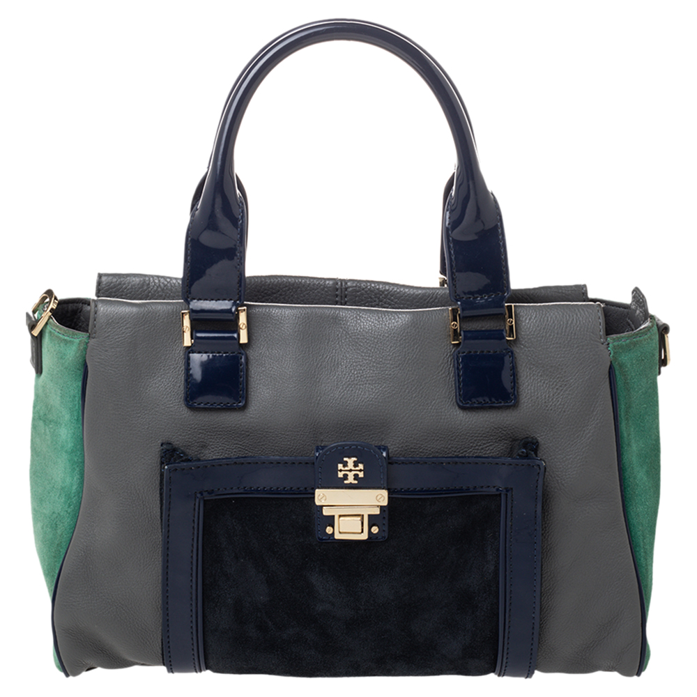 luxury-women-tory-burch-used-handbags-p467350-009 Tory Burch Multicolor Suede And Leather Tote