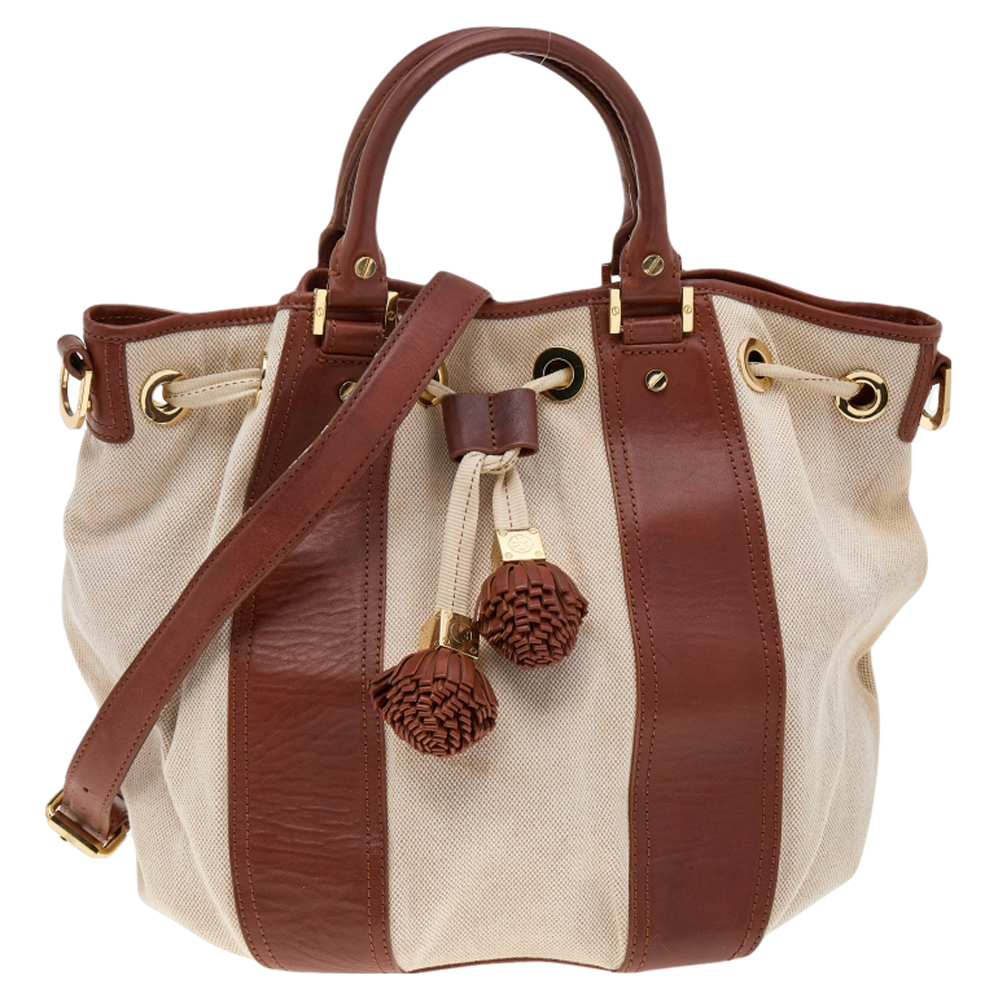 luxury-women-tory-burch-used-handbags-p570594-007 Tory Burch Brown/Beige Canvas And Leather Shoulder Bag