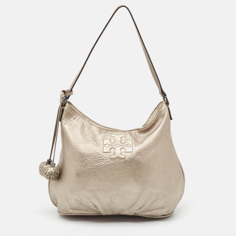 luxury-women-tory-burch-used-handbags-p984003-1716524955-010 Tory Burch Metallic Leather Tassel Hobo