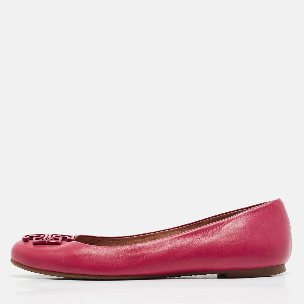 luxury-women-tory-burch-used-shoes-p1097702-010 Tory Burch Purple Leather Ballet Flats Size 36