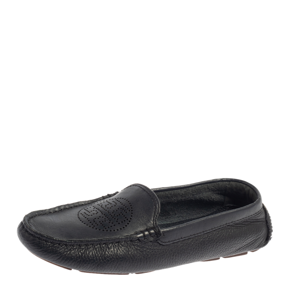luxury-women-tory-burch-used-shoes-p434069-003 Tory Burch Dark Blue Leather Slip On Loafers Size 37.5