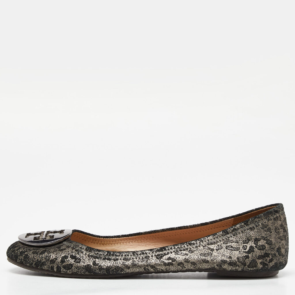 luxury-women-tory-burch-used-shoes-p923943-009 Tory Burch Printed Suede Luisa Micro Ballet Flats Size 40