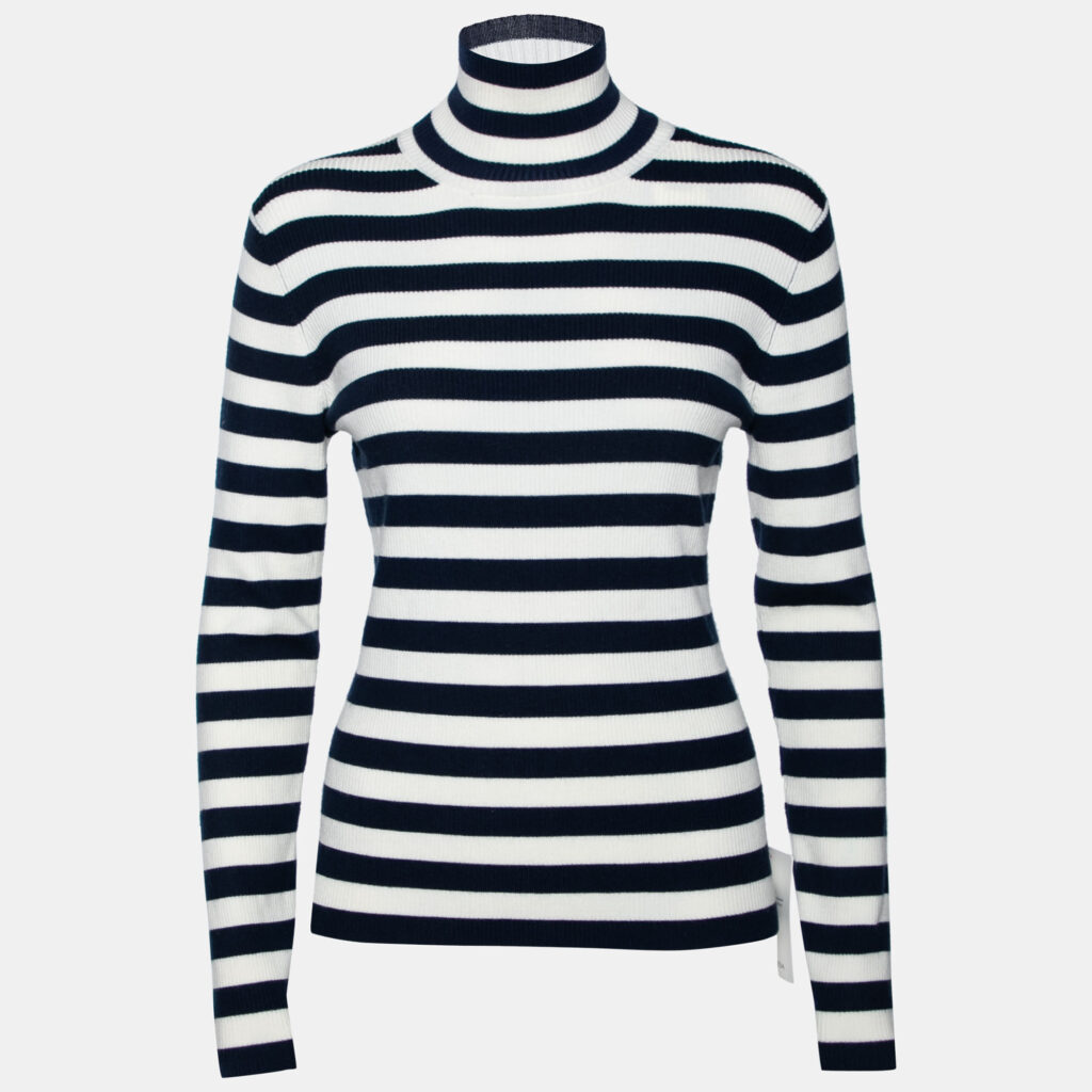 luxury-women-tory-sport-new-clothes-p627571-001-2 Tory Sport Navy Blue & White Striped Wool Long Sleeve Jumper M