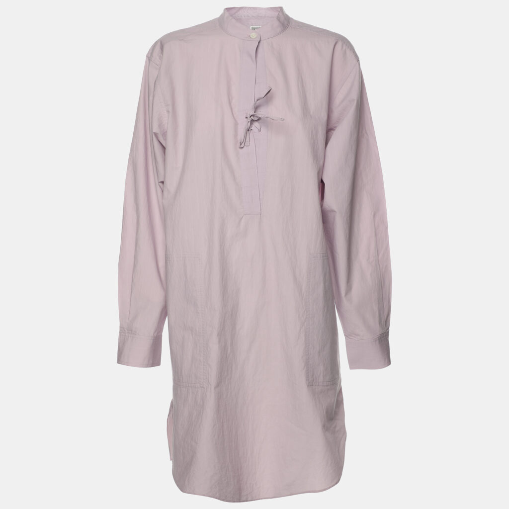 luxury-women-toteme-used-clothes-p1054831-001 Toteme Purple Cotton High Neck Poplin Tunic Mini Dress XXS