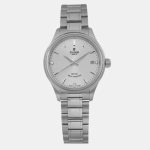 tudor black diamond stainless steel style m12300-0003 automatic women's wristwatch 34 mm