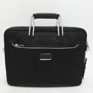 TUMI Black Nylon and Leather Hamilton Arriv&egrave; Briefcase Bag
