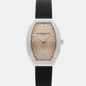 Vacheron Constantin Egerie 25540/000G-9109 Quartz White Gold Silver Dial Women's Wristwatch 30mm