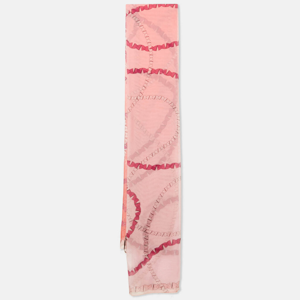 luxury-women-valentino-used-accessories-p1159357-006 Valentino Pink/Red Ombre Printed Silk Stole