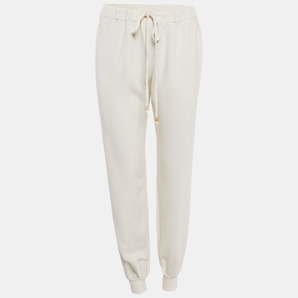 luxury-women-valentino-used-clothes-p1100836-006 Valentino Off-White Crepe Pants M