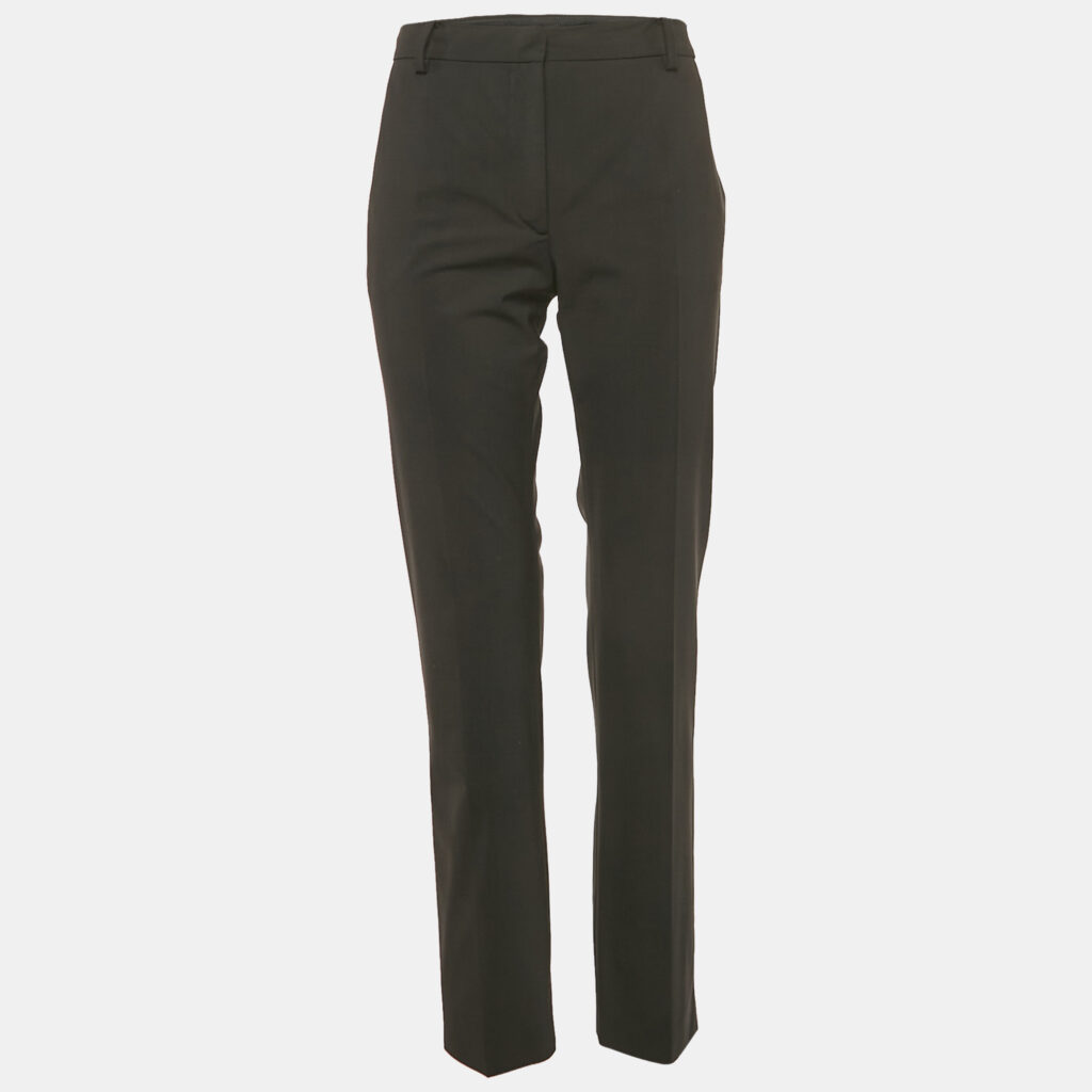 Valentino Black Wool Straight Leg Trousers M