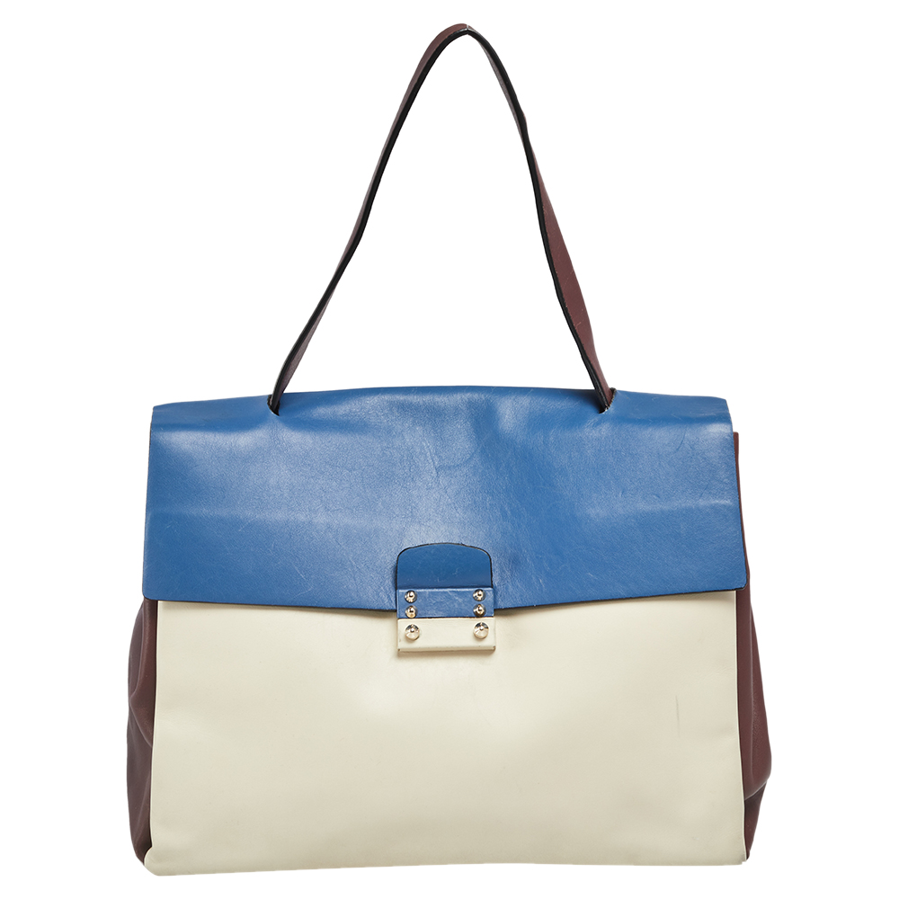 luxury-women-valentino-used-handbags-p537838-012-2 Valentino Multicolor Leather Mime Top Handle Bag
