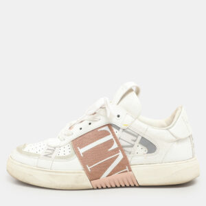 Valentino White Leather VLTN Low Top Sneakers Size 38.5