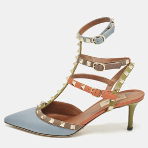 Valentino Multicolor Leather Rockstud Pumps Size 39